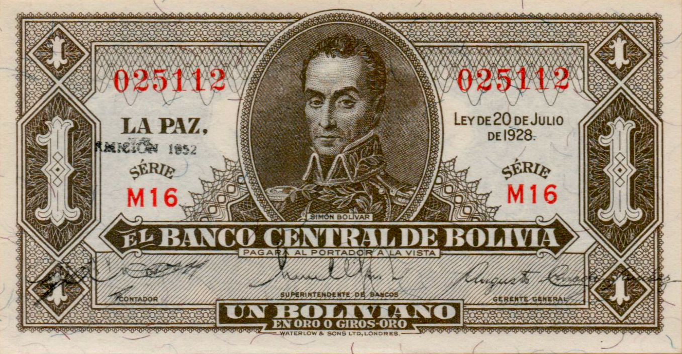 Bolivia 1 1928 UNC P-128/c2